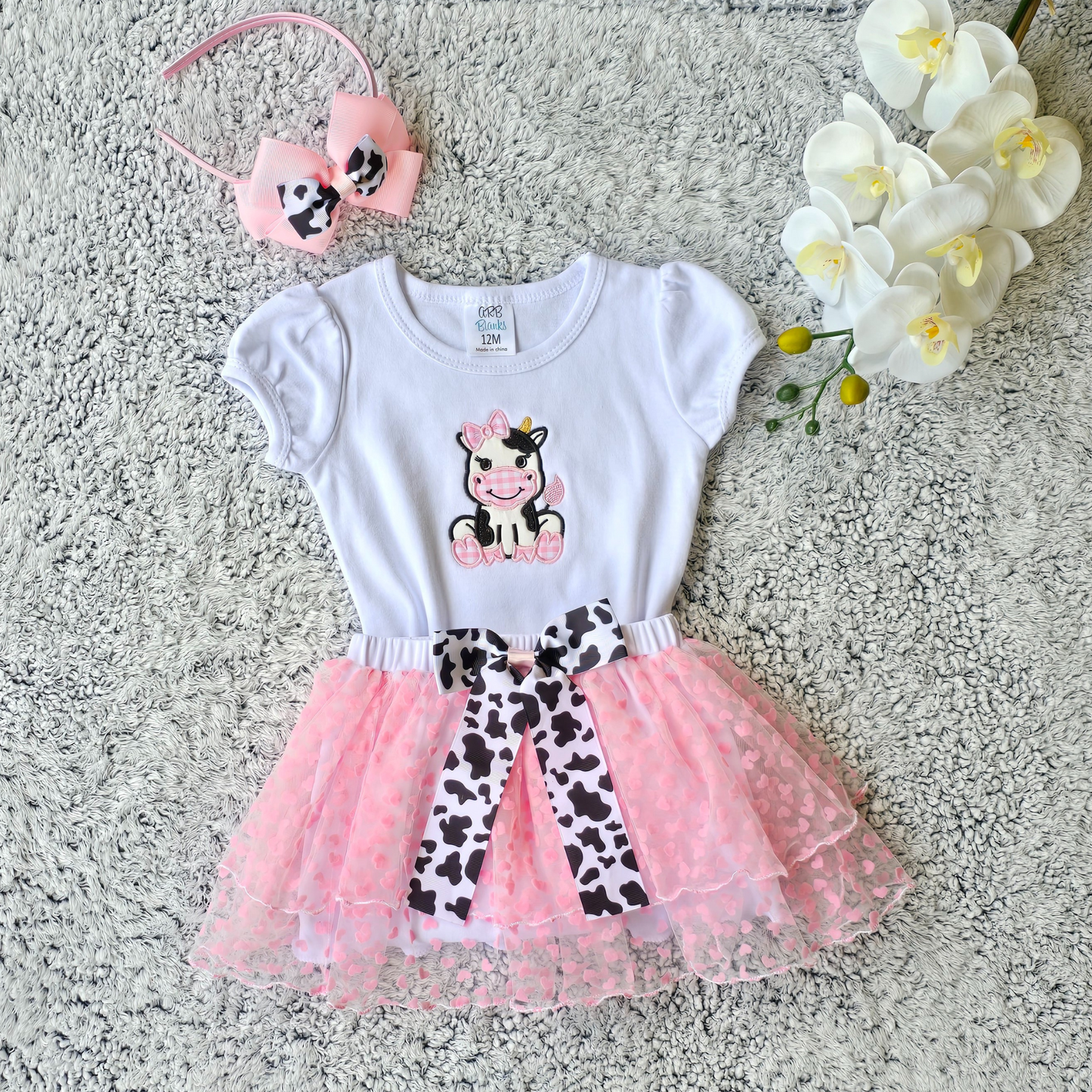Children's cow set for baby girls