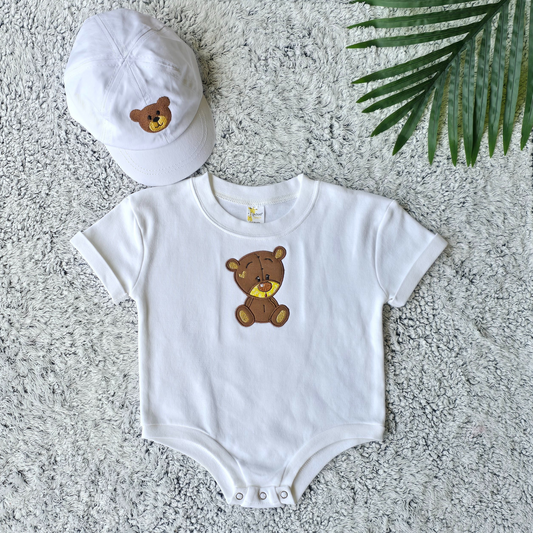 Rompers para bebe niño de Osito con Gorra (Body)