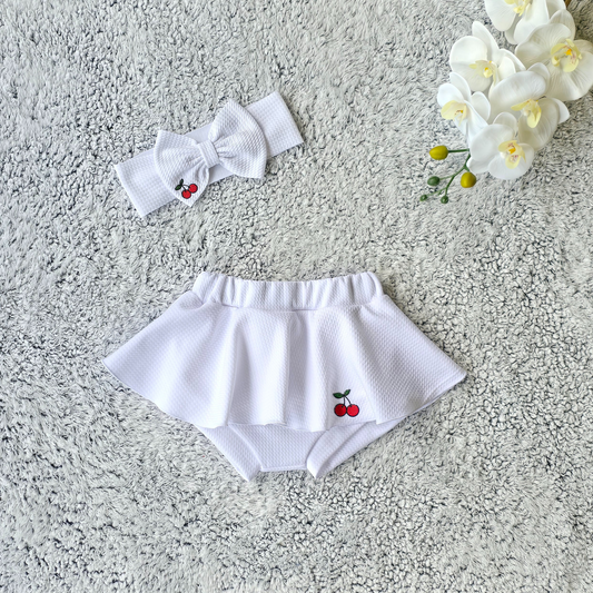 Embroidered Cherry Bummies for Baby Girls 